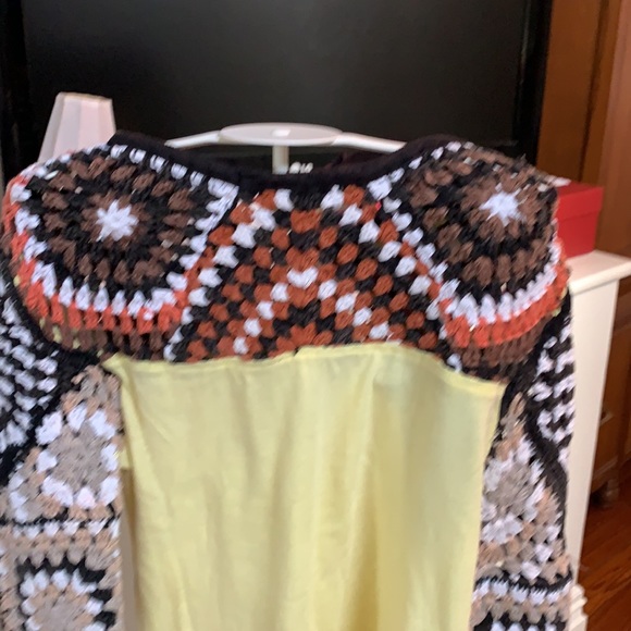 We the free mixed media long sleeve tee with‎ crochet arms top. Retail 198. NWOT - Picture 5 of 5